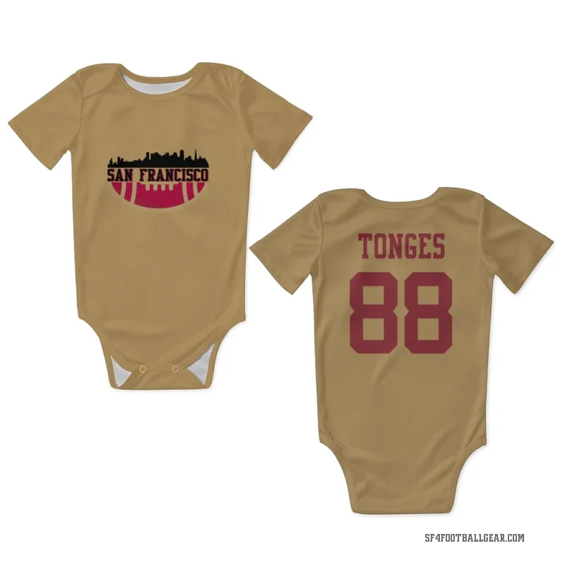 Jake Tonges  Gold San Francisco 49ers  Newborn & Infant Bodysuit