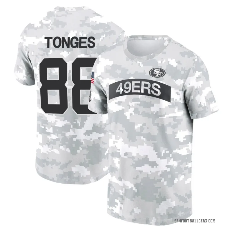 Jake Tonges Men's Camo San Francisco 49ers Arctic 2024 Salute to Service Performance T-Shirt