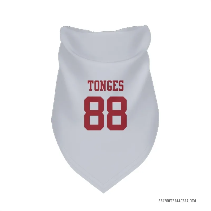 Jake Tonges  White San Francisco 49ers  Cat & Dog Pet Bandana