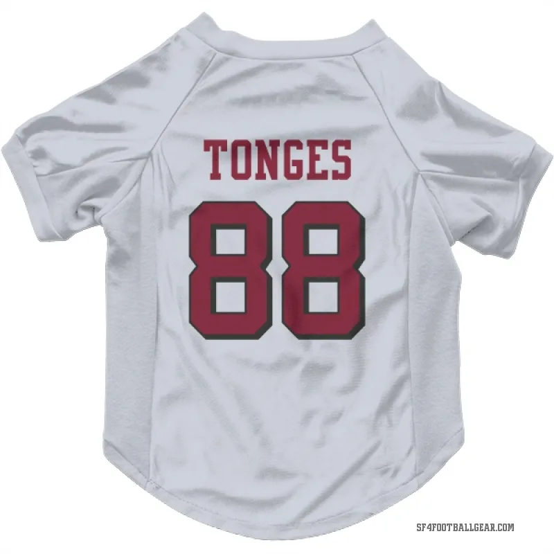 Jake Tonges  White San Francisco 49ers  Rush Cat & Dog Pet Jersey