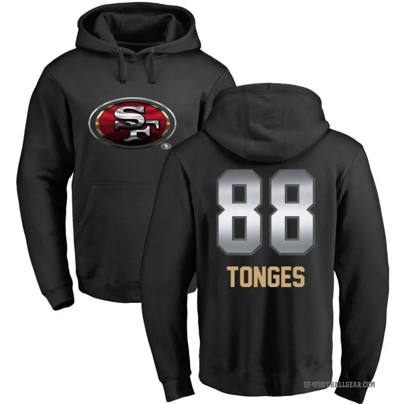 Jake Tonges Youth Black San Francisco 49ers Midnight Mascot Pullover Hoodie