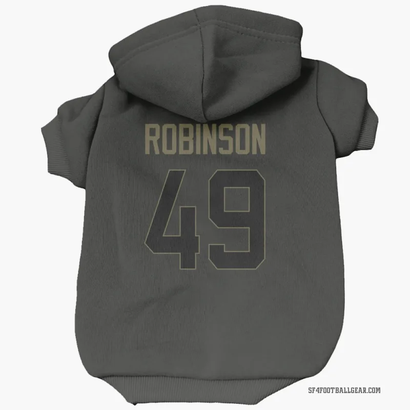 Jakob Robinson  Black San Francisco 49ers  Service Cat & Dog Pet Hoodie