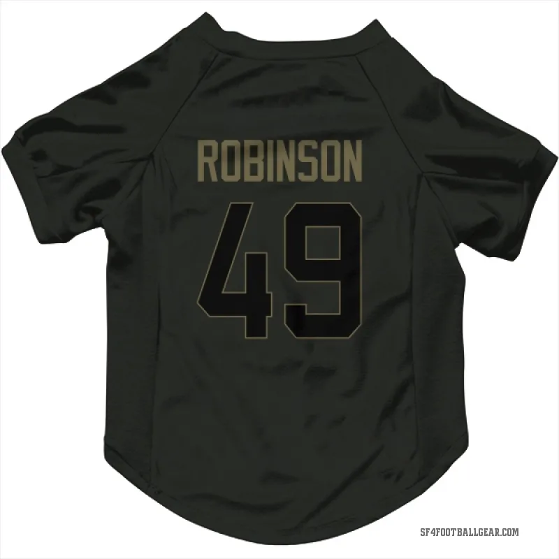 Jakob Robinson  Black San Francisco 49ers  Service Cat & Dog Pet Jersey