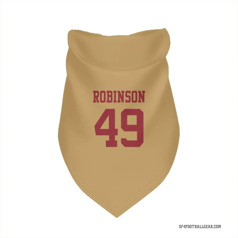 Jakob Robinson  Gold San Francisco 49ers  Cat & Dog Pet Bandana