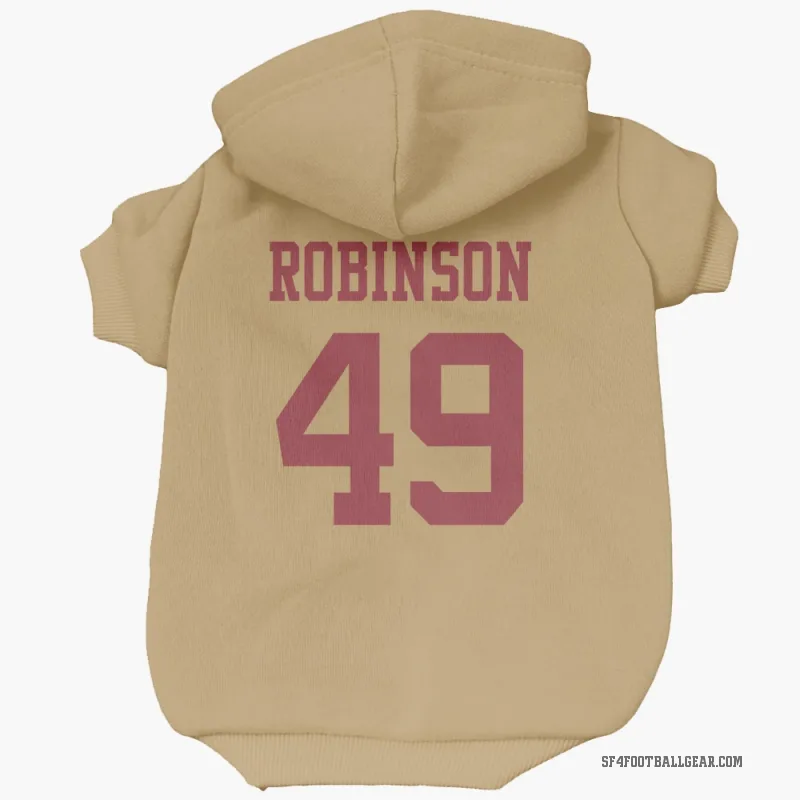 Jakob Robinson  Gold San Francisco 49ers  Cat & Dog Pet Hoodie