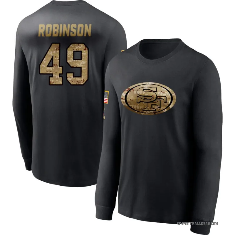 Jakob Robinson Men's Black San Francisco 49ers 2020 Salute To Service Sideline Performance Long Sleeve T-Shirt