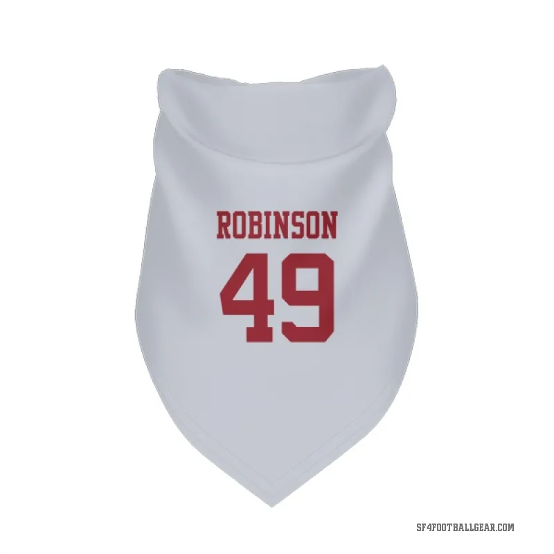 Jakob Robinson  White San Francisco 49ers  Cat & Dog Pet Bandana