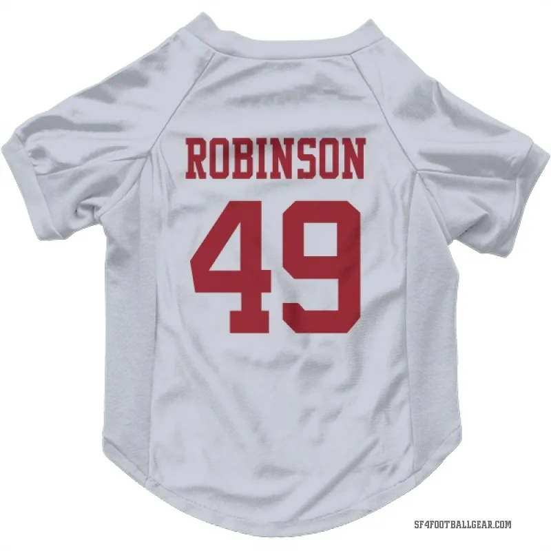 Jakob Robinson  White San Francisco 49ers  Cat & Dog Pet Jersey
