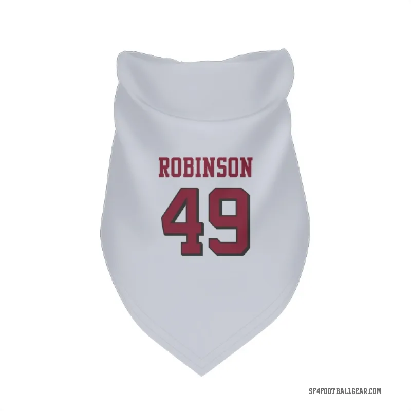 Jakob Robinson  White San Francisco 49ers  Rush Cat & Dog Pet Bandana