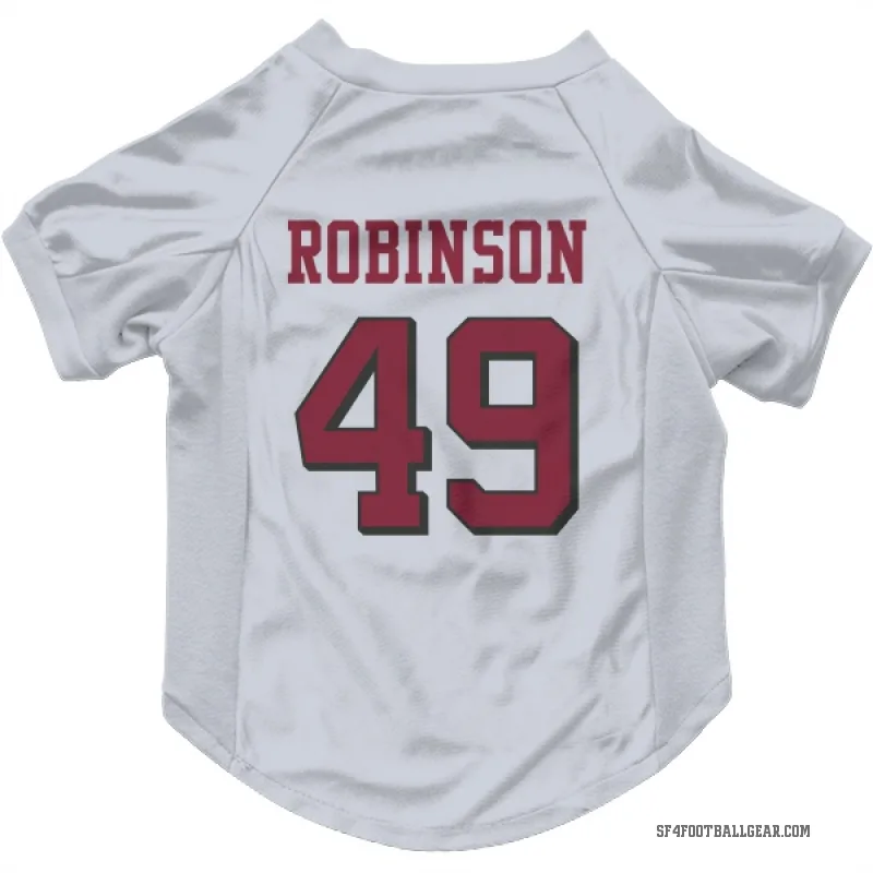 Jakob Robinson  White San Francisco 49ers  Rush Cat & Dog Pet Jersey