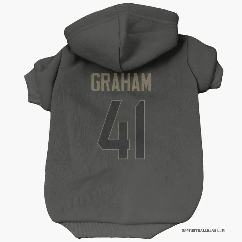 Jalen Graham  Black San Francisco 49ers  Service Cat & Dog Pet Hoodie