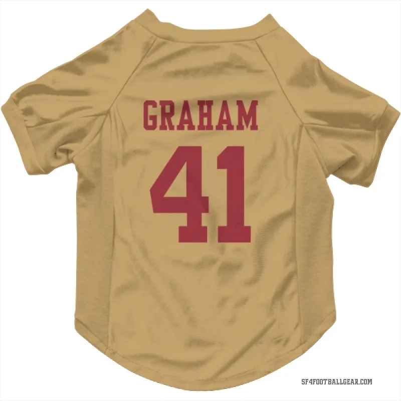 Jalen Graham  Gold San Francisco 49ers  Cat & Dog Pet Jersey