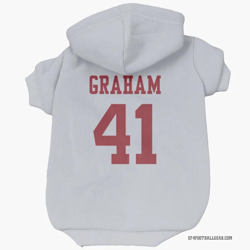 Jalen Graham  White San Francisco 49ers  Cat & Dog Pet Hoodie