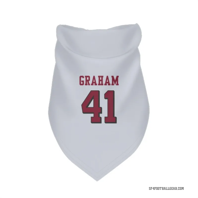 Jalen Graham  White San Francisco 49ers  Rush Cat & Dog Pet Bandana
