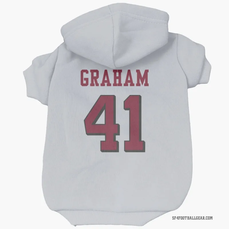 Jalen Graham  White San Francisco 49ers  Rush Cat & Dog Pet Hoodie