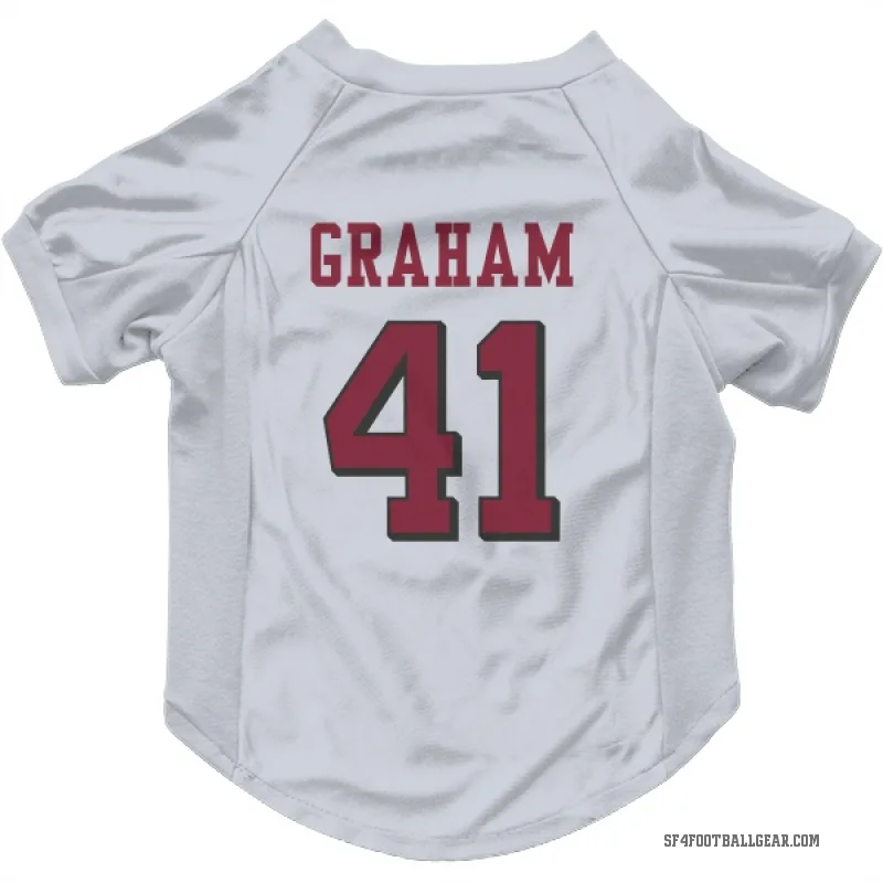 Jalen Graham  White San Francisco 49ers  Rush Cat & Dog Pet Jersey