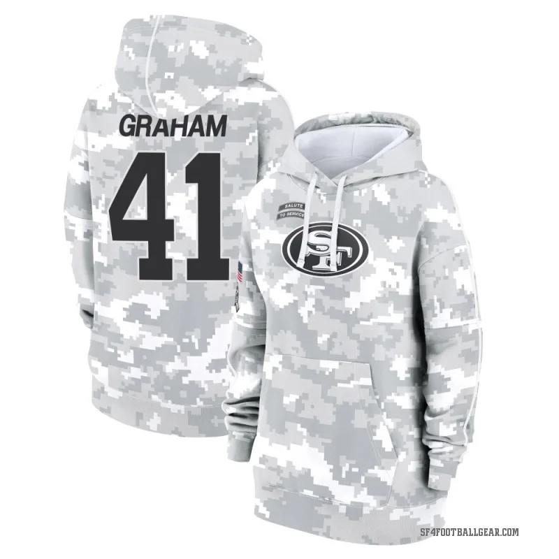 Jalen Graham Women's Camo San Francisco 49ers Arctic 2024 Salute to Service Club Fleece Pullover Hoodie