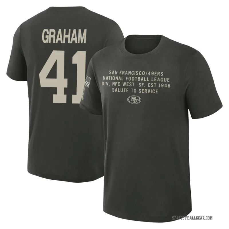 Jalen Graham Youth Green San Francisco 49ers Dark/ 2025 Salute to Service Sideline Slub T-Shirt