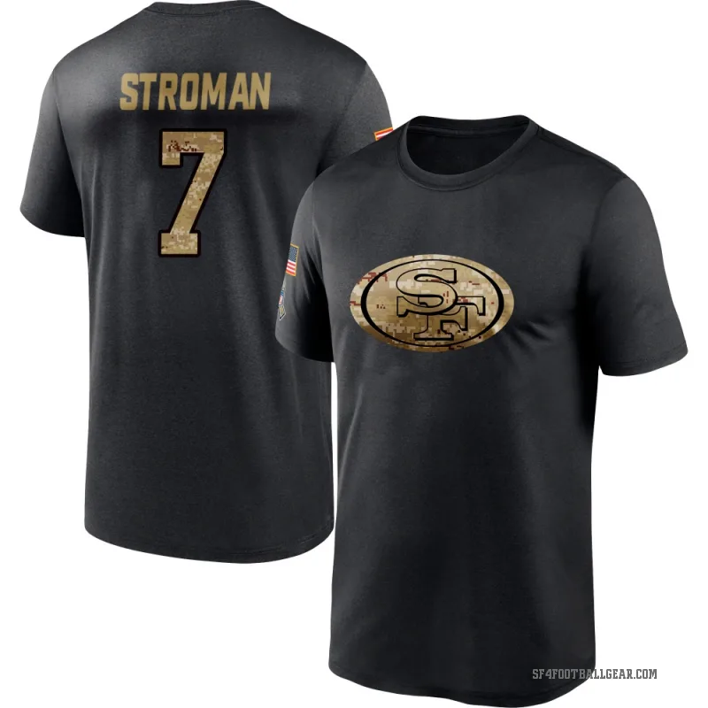 Jalen Stroman Men's Black San Francisco 49ers 2020 Salute To Service Performance T-Shirt