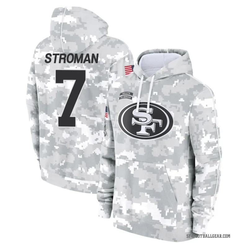 Jalen Stroman Men's Camo San Francisco 49ers Arctic 2024 Salute to Service Club Fleece Pullover Hoodie