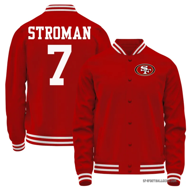 Jalen Stroman Men's Red San Francisco 49ers Full-Snap Jacket