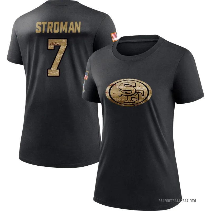 Jalen Stroman Women's Black San Francisco 49ers 2020 Salute To Service Performance T-Shirt
