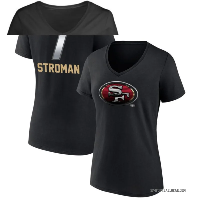 Jalen Stroman Women's Black San Francisco 49ers Midnight Mascot T-Shirt -