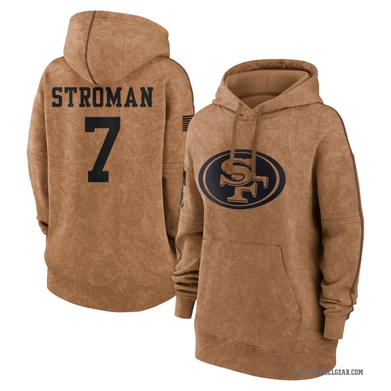 Jalen Stroman Women's Brown San Francisco 49ers 2023 Salute To Service Pullover Hoodie
