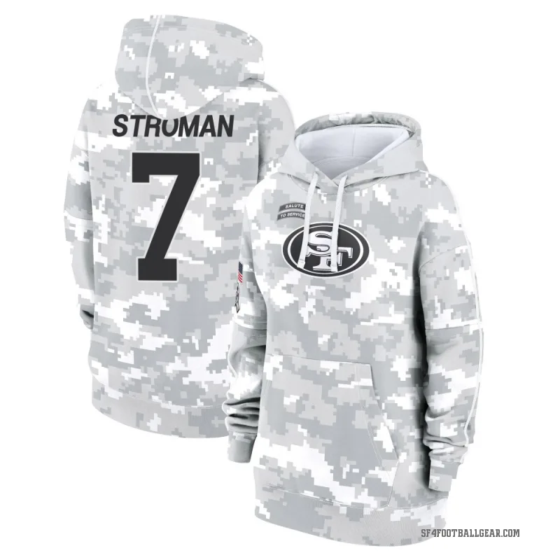 Jalen Stroman Women's Camo San Francisco 49ers Arctic 2024 Salute to Service Club Fleece Pullover Hoodie
