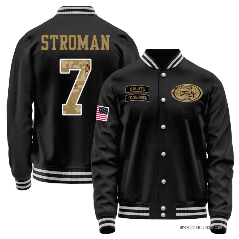 Jalen Stroman Youth Black San Francisco 49ers Salute to Service Sideline Performance Jacket