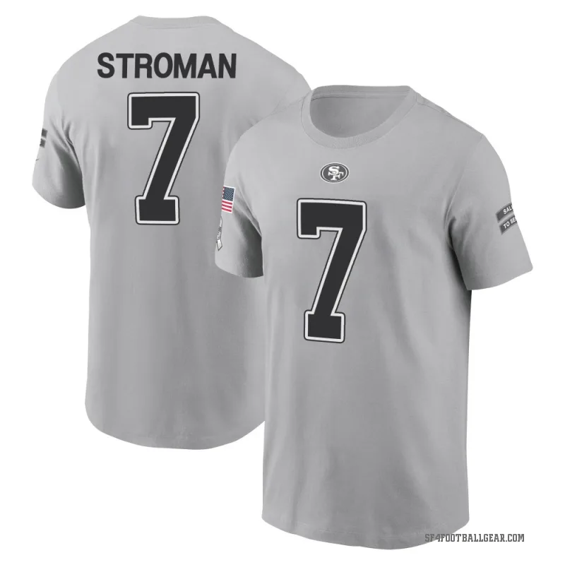 Jalen Stroman Youth Gray San Francisco 49ers 2024 Salute to Service T-Shirt