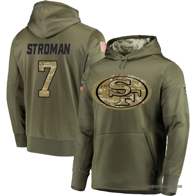 Jalen Stroman Youth Olive San Francisco 49ers Salute to Service Pullover Hoodie