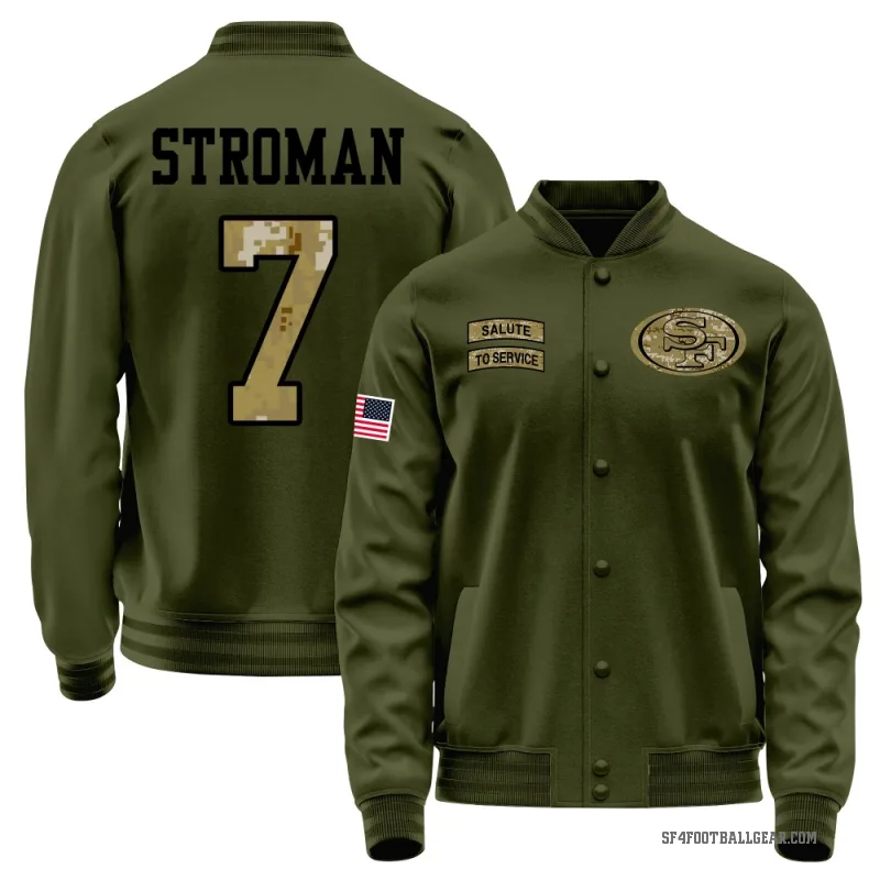Jalen Stroman Youth Olive San Francisco 49ers Salute to Service Sideline Performance Jacket
