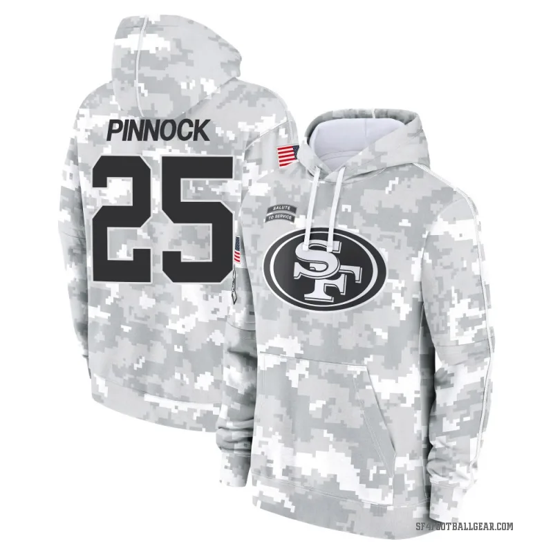 Jason Pinnock Men's Camo San Francisco 49ers Arctic 2024 Salute to Service Club Fleece Pullover Hoodie