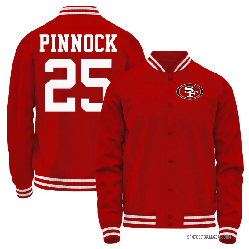 Jason Pinnock Men's Red San Francisco 49ers Full-Snap Jacket