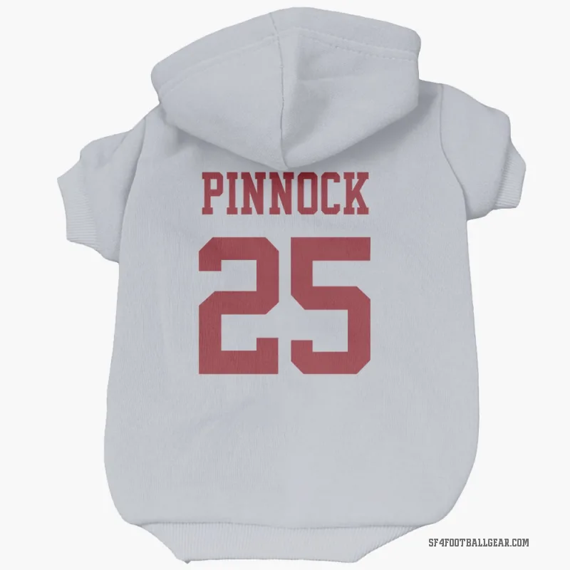 Jason Pinnock  White San Francisco 49ers  Cat & Dog Pet Hoodie