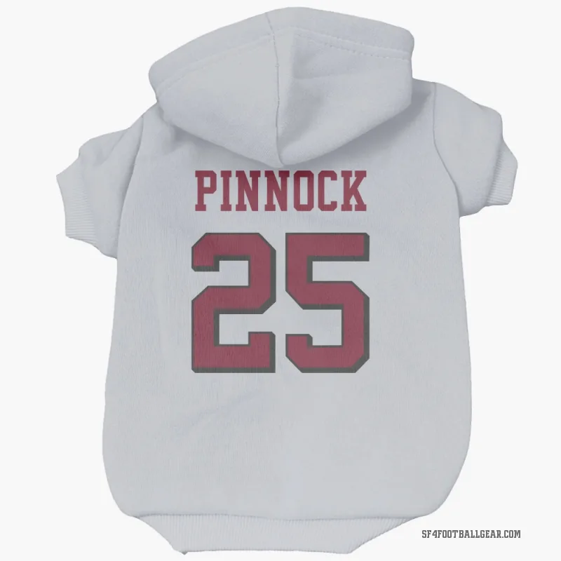 Jason Pinnock  White San Francisco 49ers  Rush Cat & Dog Pet Hoodie