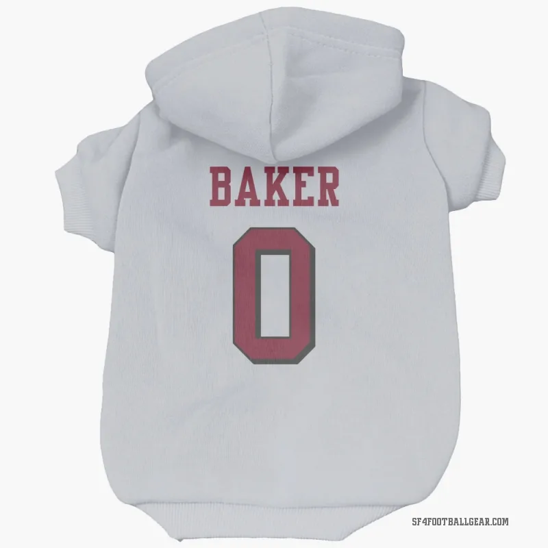 Javon Baker  White San Francisco 49ers  Rush Cat & Dog Pet Hoodie