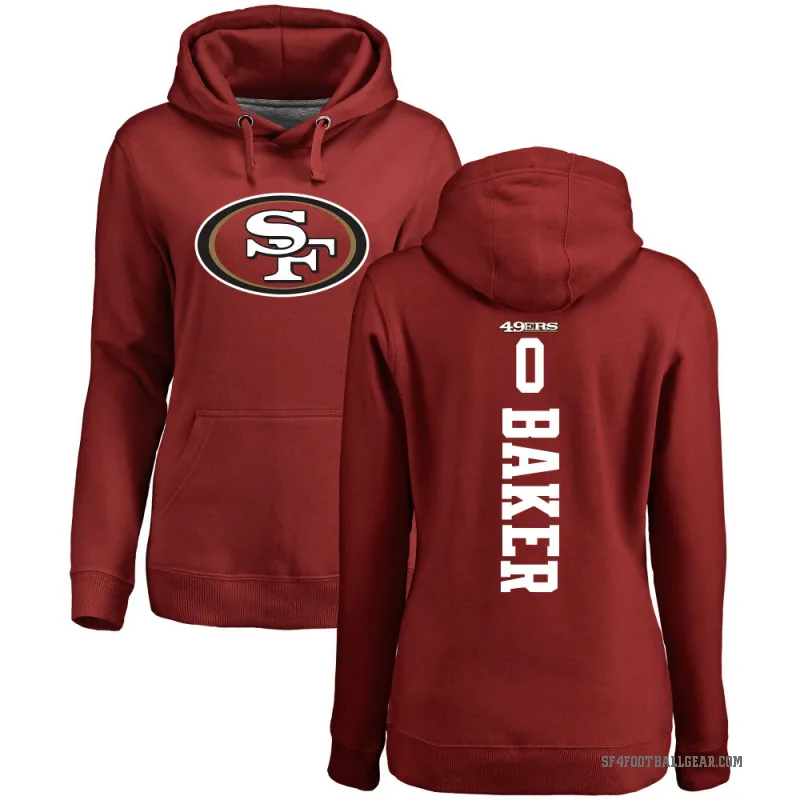 Javon Baker Women's Red San Francisco 49ers Pro Line Backer Pullover Hoodie