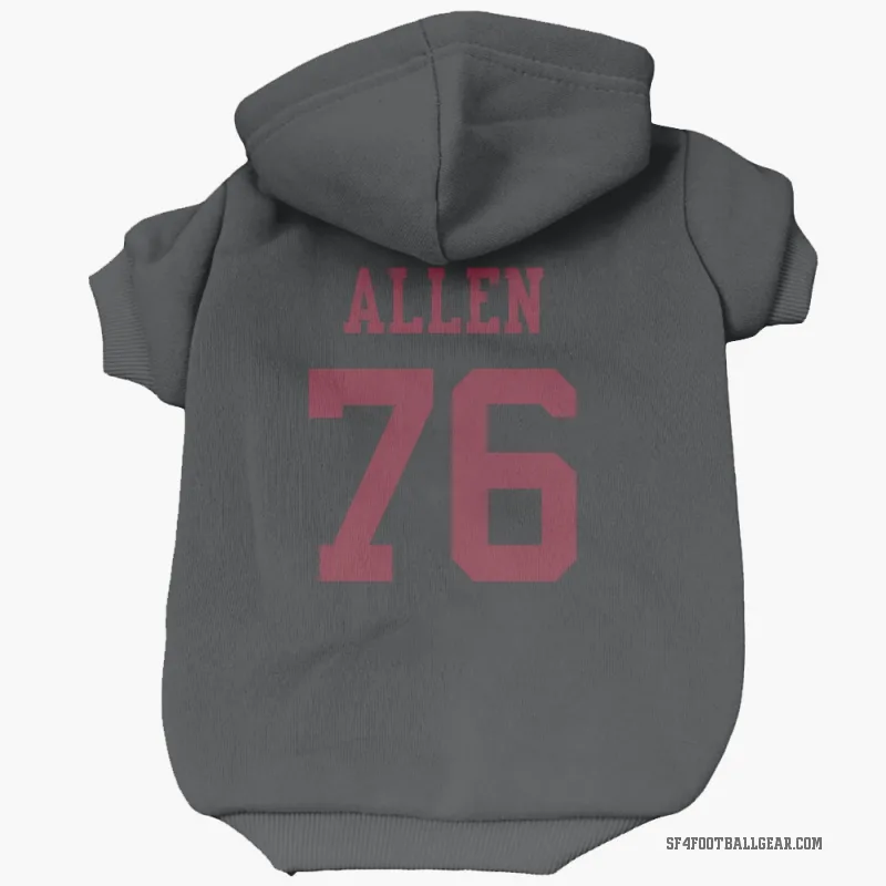 Jaylon Allen  Black San Francisco 49ers  Cat & Dog Pet Hoodie