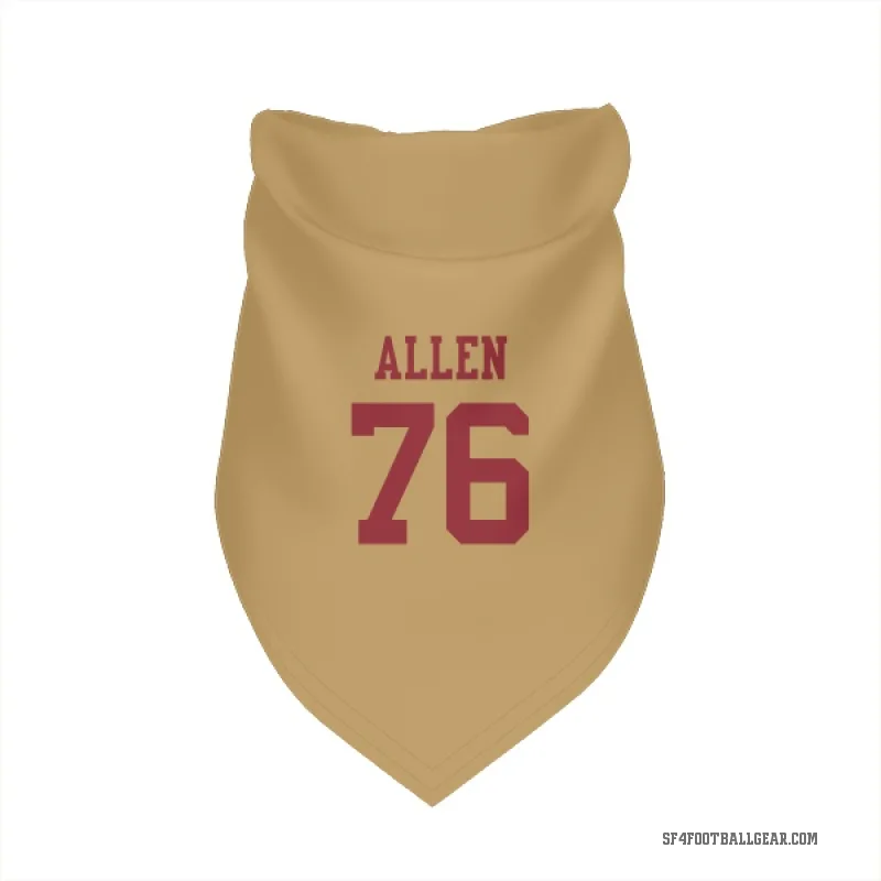 Jaylon Allen  Gold San Francisco 49ers  Cat & Dog Pet Bandana