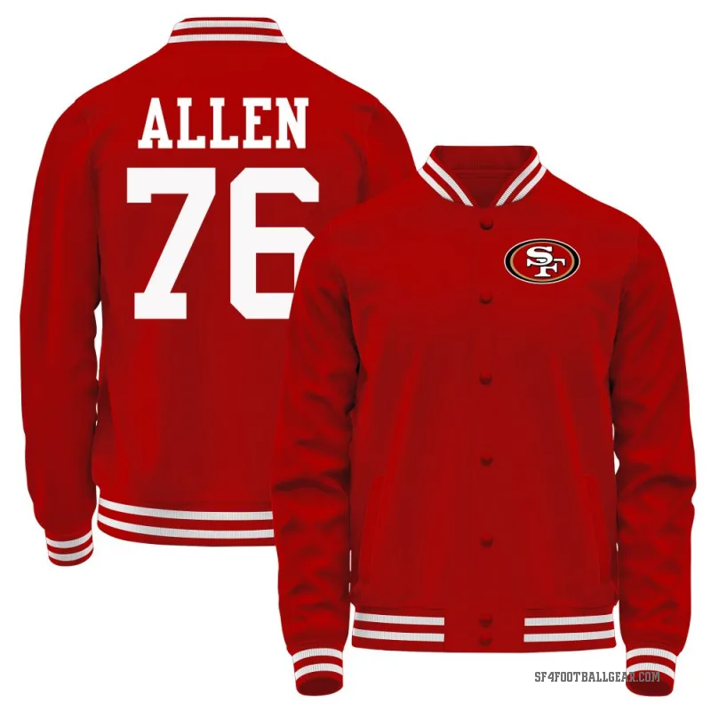 Jaylon Allen Men's Red San Francisco 49ers Full-Snap Jacket