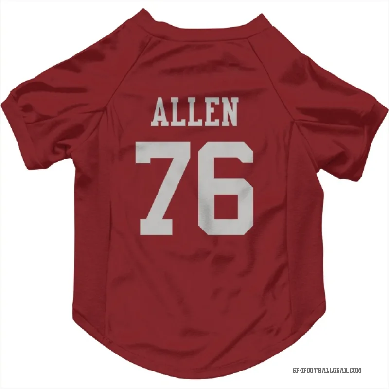 Jaylon Allen  Scarlet San Francisco 49ers  Cat & Dog Pet Jersey