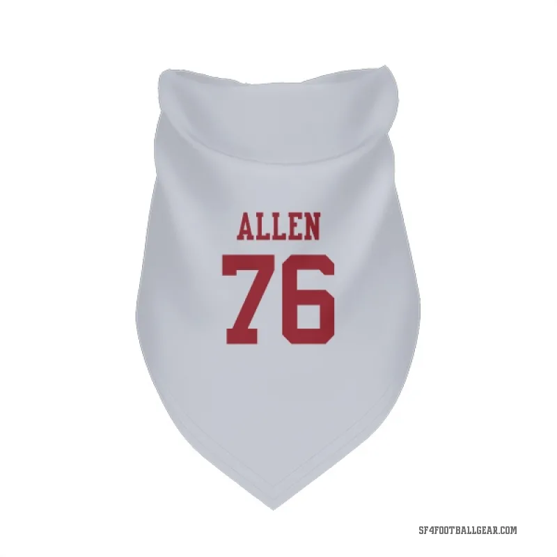 Jaylon Allen  White San Francisco 49ers  Cat & Dog Pet Bandana