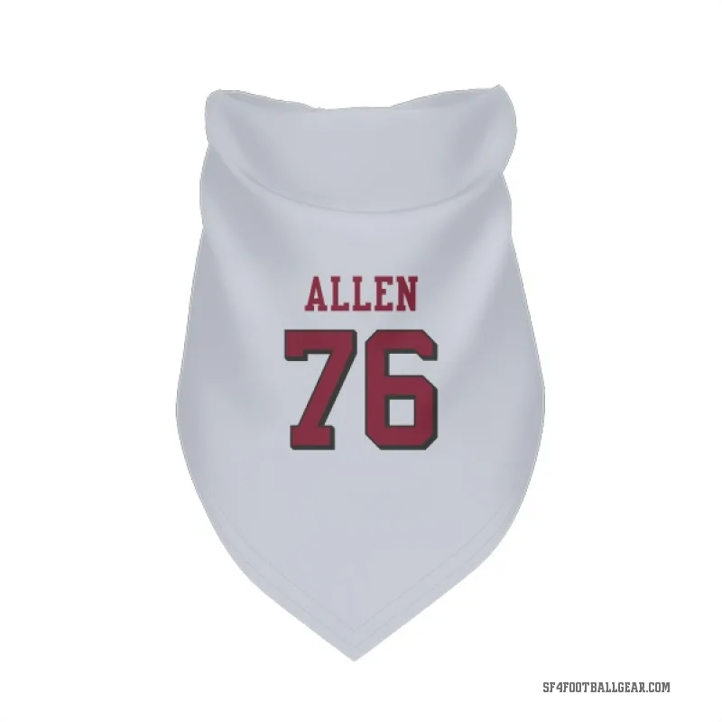 Jaylon Allen  White San Francisco 49ers  Rush Cat & Dog Pet Bandana