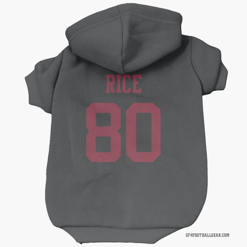 Jerry Rice  Black San Francisco 49ers  Cat & Dog Pet Hoodie