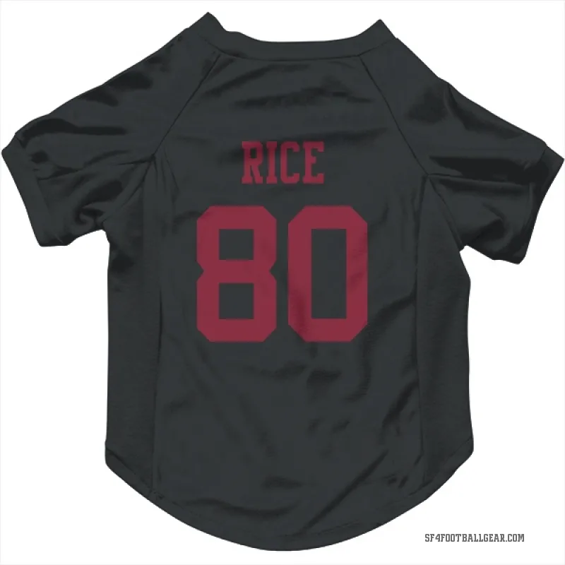 Jerry Rice  Black San Francisco 49ers  Cat & Dog Pet Jersey