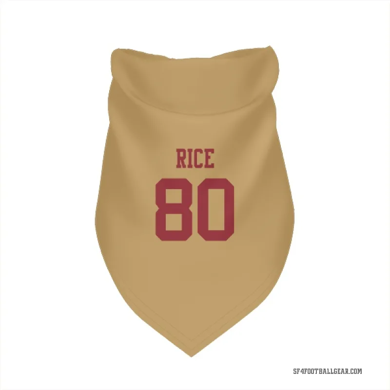 Jerry Rice  Gold San Francisco 49ers  Cat & Dog Pet Bandana