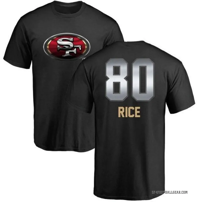 Jerry Rice Men's Black San Francisco 49ers Midnight Mascot T-Shirt -