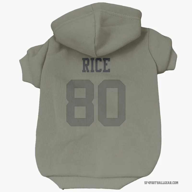 Jerry Rice  Olive San Francisco 49ers  Cat & Dog Pet Hoodie